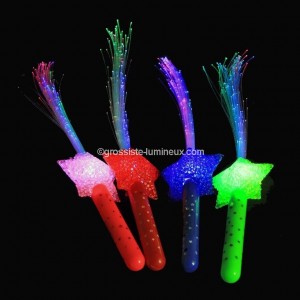 Fouet Lumineux Fibre Optique "&Eacute;toile Magique"