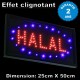 Enseigne Lumineuse led "HALAL"