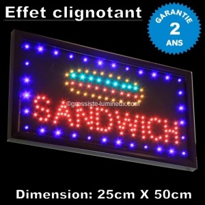 Enseigne Lumineuse led  "SANDWICH"