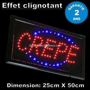 Enseigne Lumineuse "CR&Ecirc;PE"