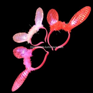 Oreilles de Lapin Lumineuses "Disco"
