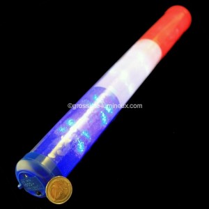 Baton lumineux Led 46cm  "G&eacute;ant Bleu Blanc Rouge"