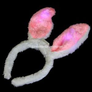 Oreilles de Lapin Lumineuses "Fourrure"