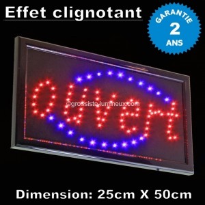 Enseigne Lumineuse leds "OUVERT"