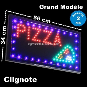 Enseigne Led "PIZZA" Grand Mod&egrave;le