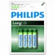 Pile Phillips 1.5V - AAA-LR03 "LongLife" (X4)