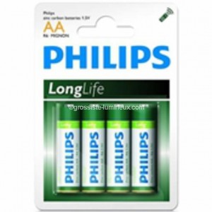 Pile Phillips 1.5V - AA-LR06 "LongLife" (X4)